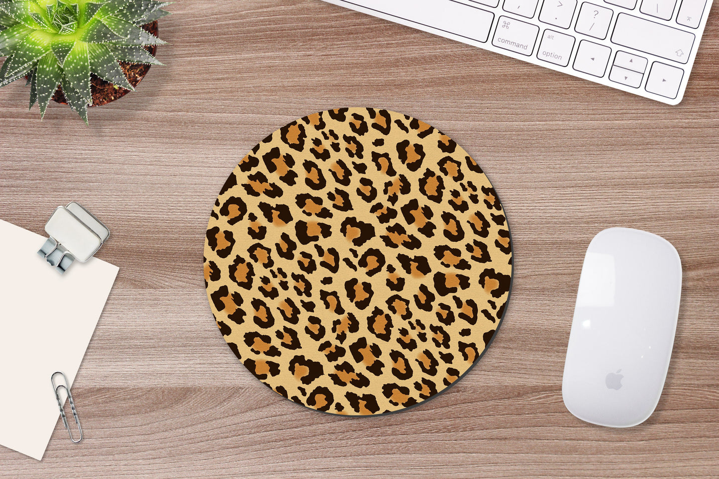 Lepoard Print Mouse Pad and Desk Set