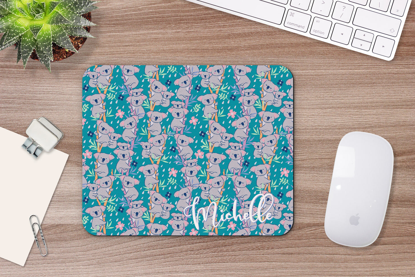 Personalized Koala Mouse Pad & Desk Set