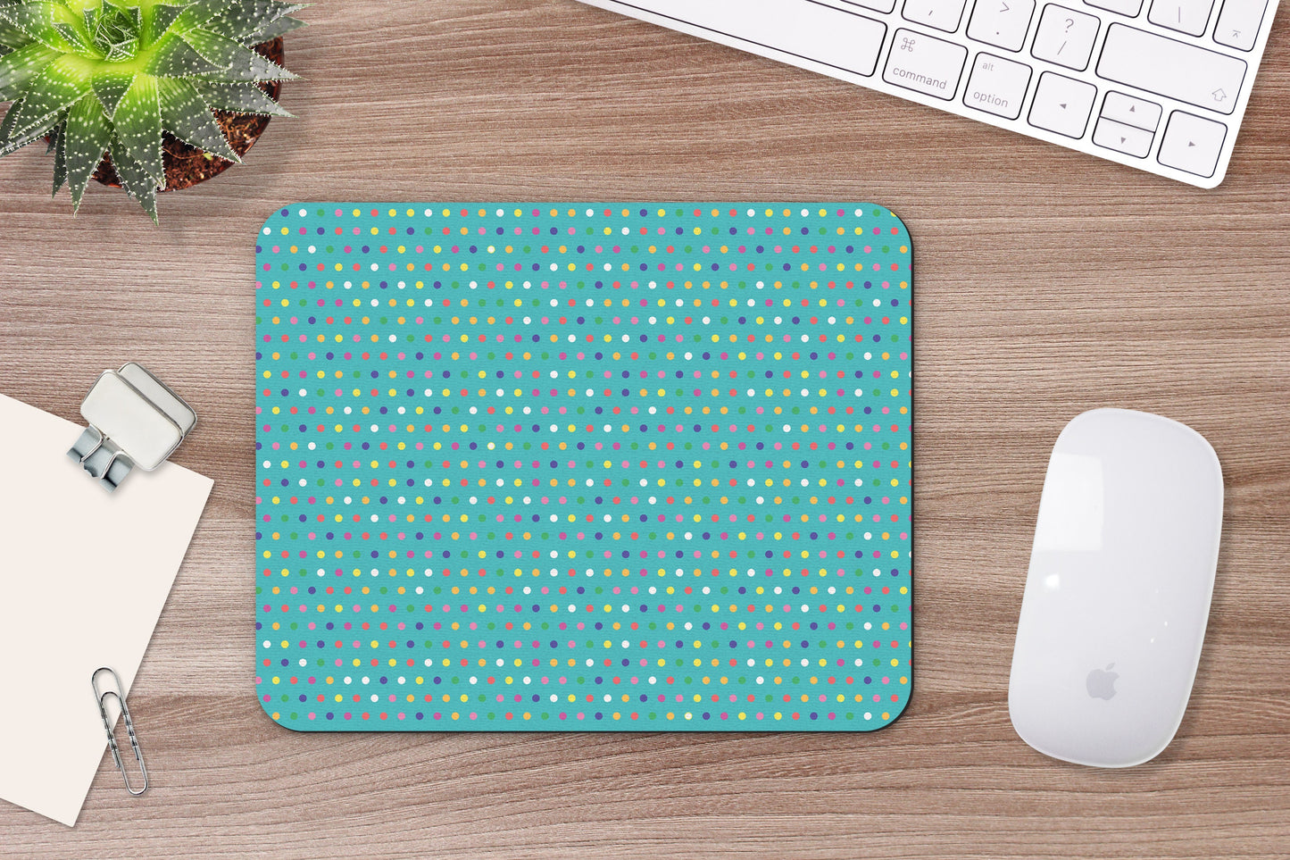 Confetti Polka Dot Mouse Pad and Desk Set