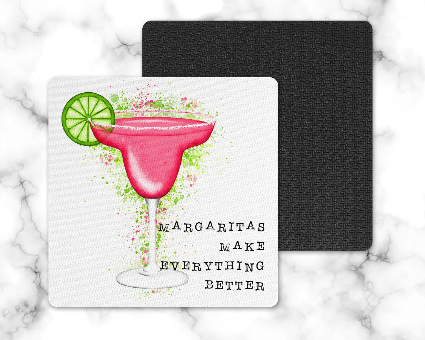 Pink Margarita Drink Coasters
