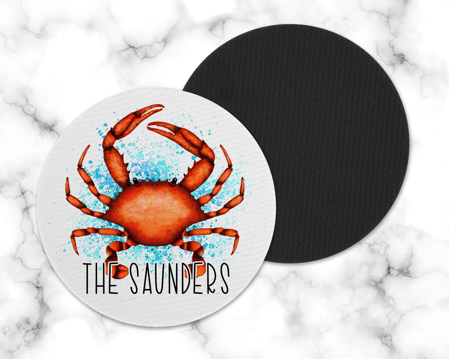 Personalized Crab Drink Coaster