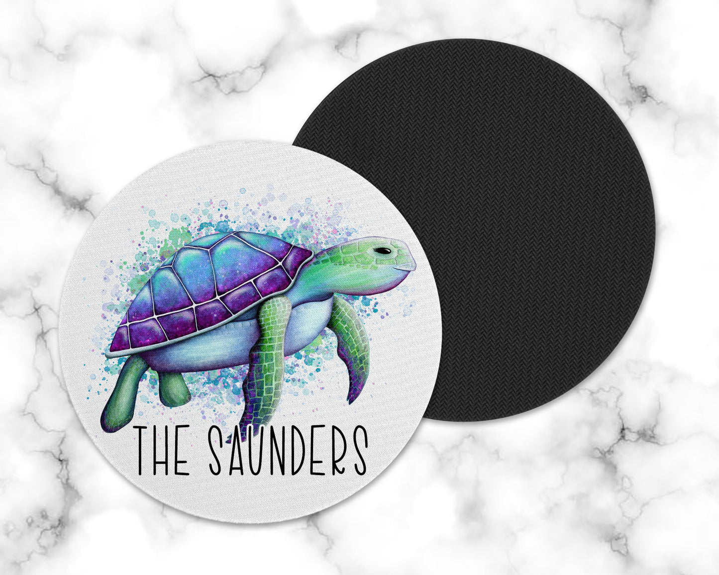 Set of 4 Personalized Beach Themed Drink Coaster