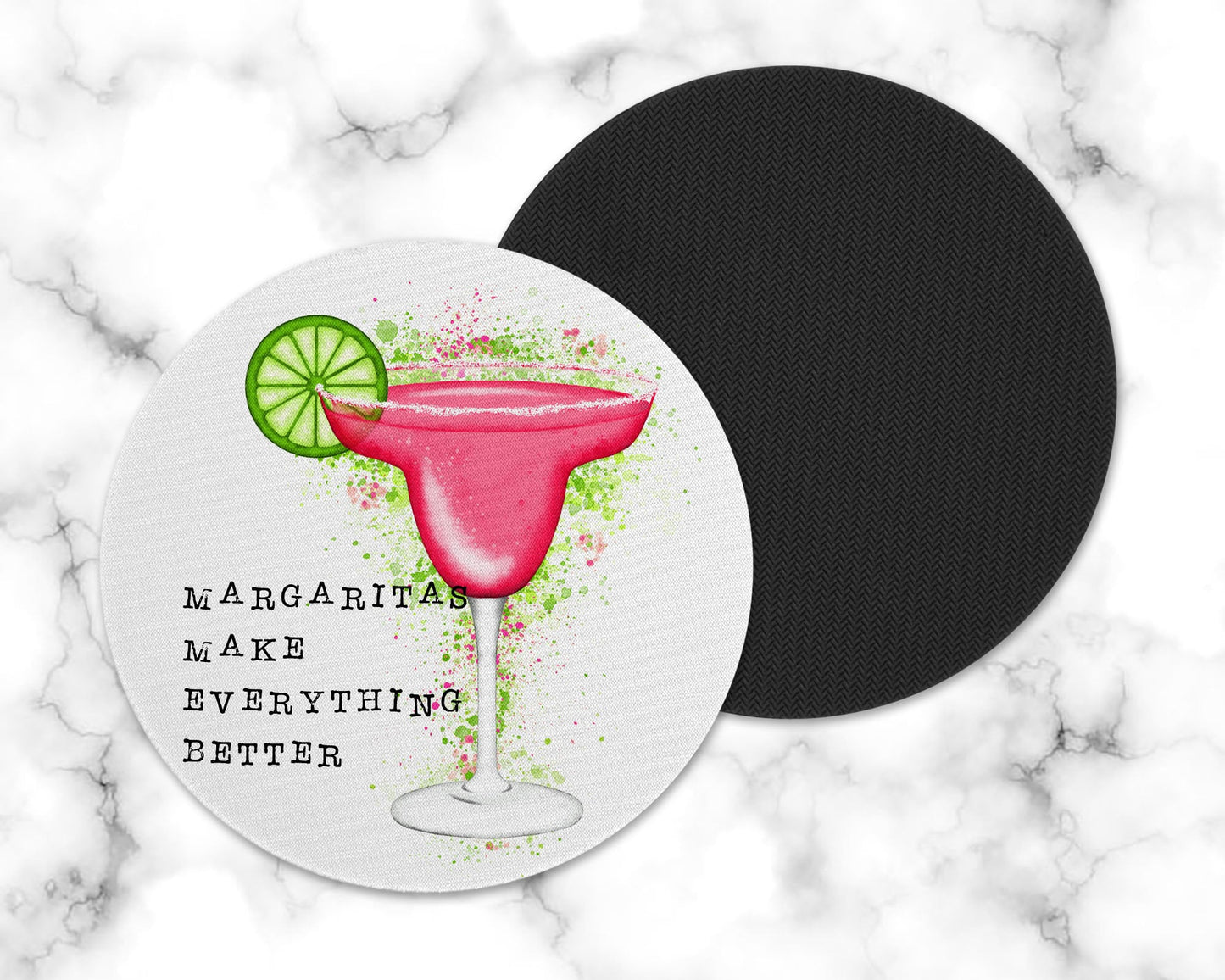 Pink Margarita Drink Coasters