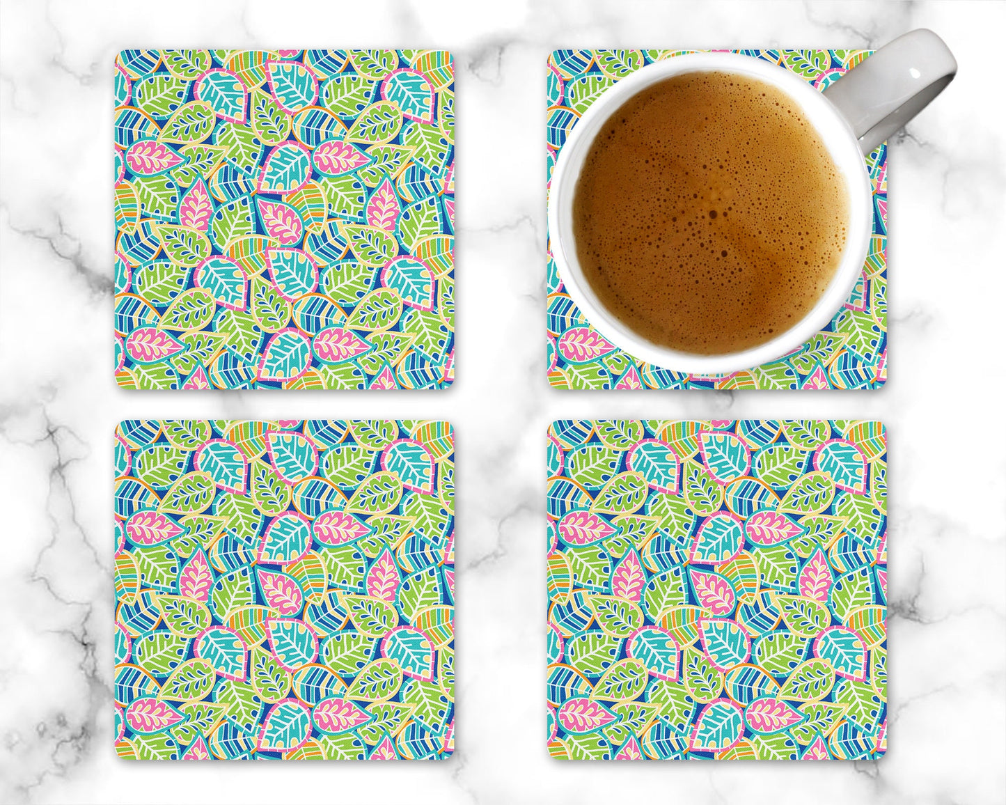 Tropical Leaf Drink Coasters