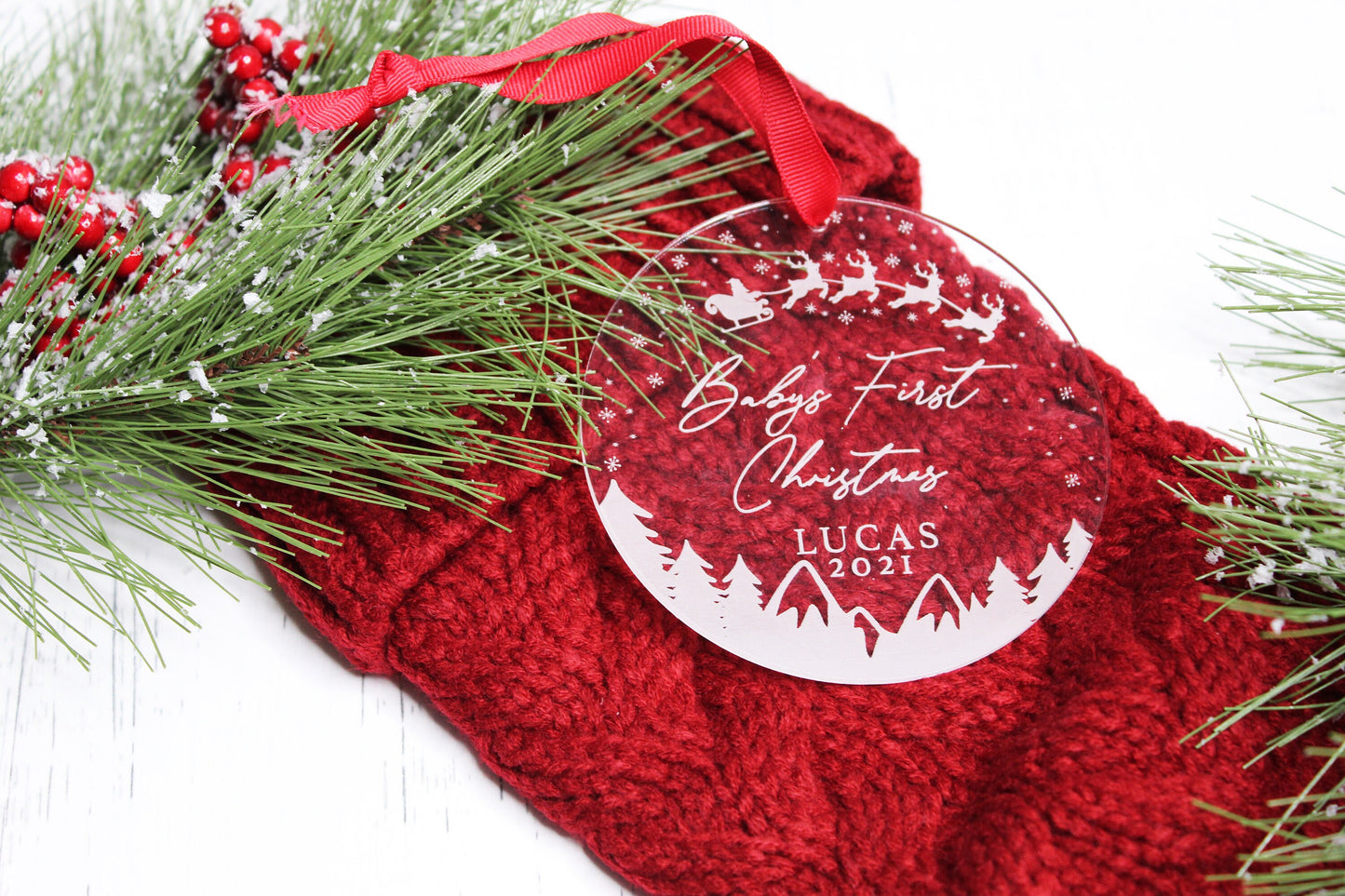 Personalized Baby's First Christmas Ornament