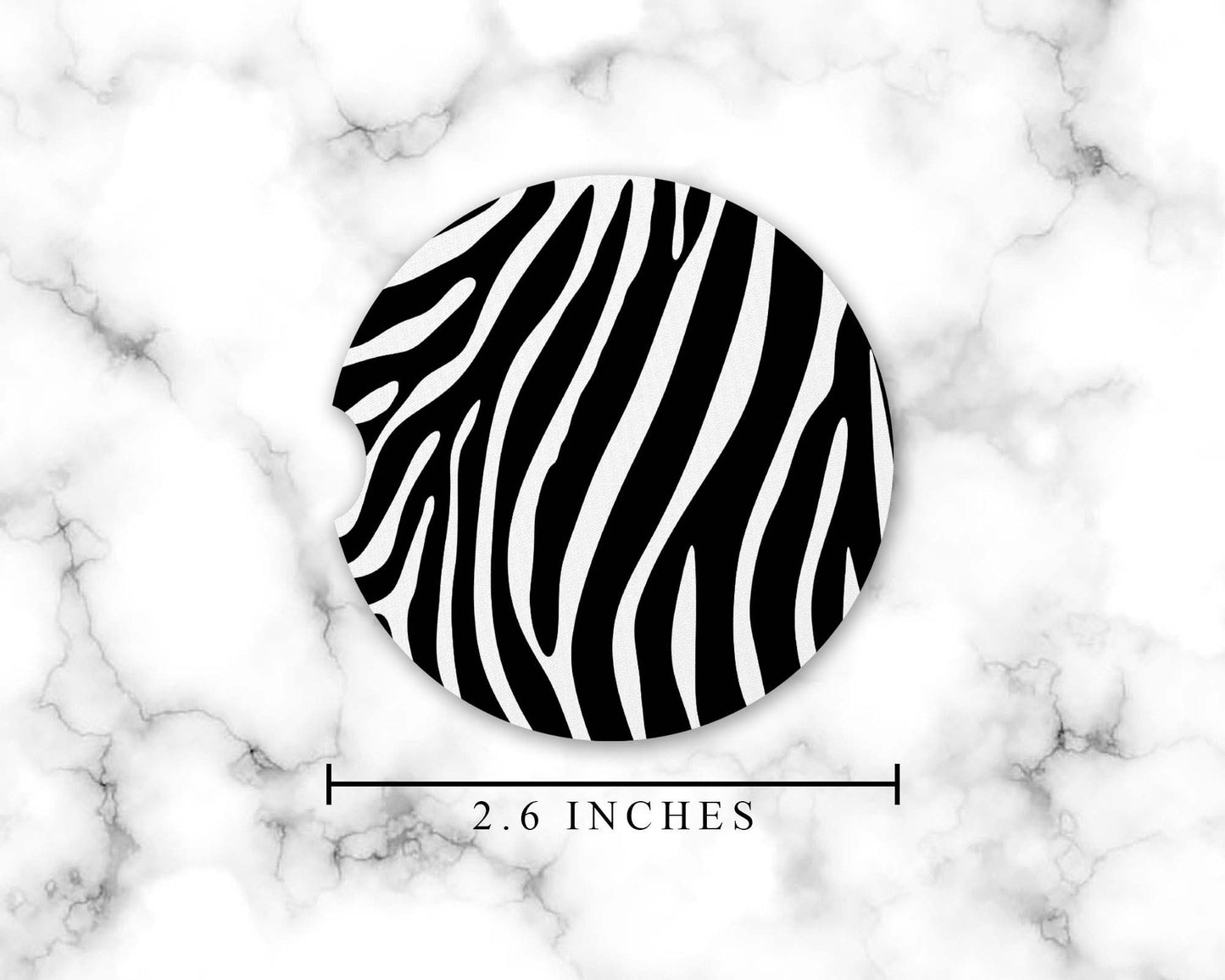 Zebra Print Car Coasters