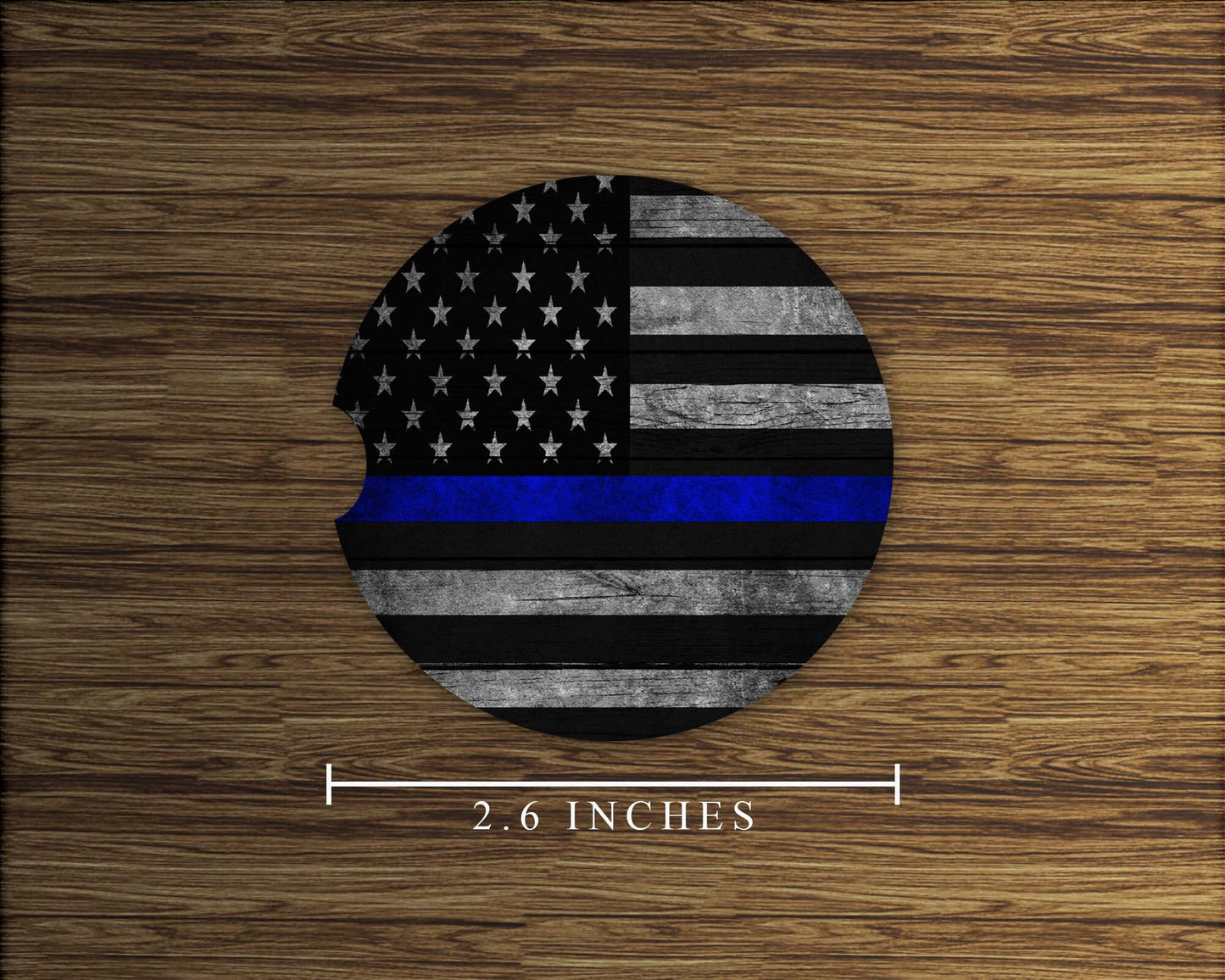 Thin Blue Line Car Coasters