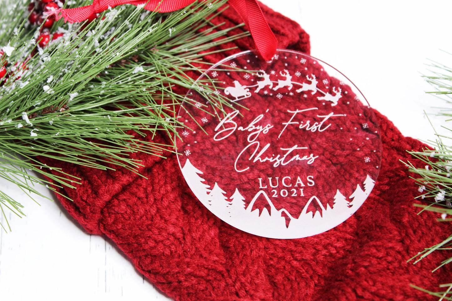 Personalized Baby's First Christmas Ornament