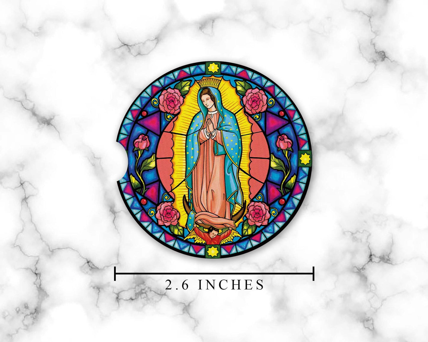 Virgin Mary Car Coasters