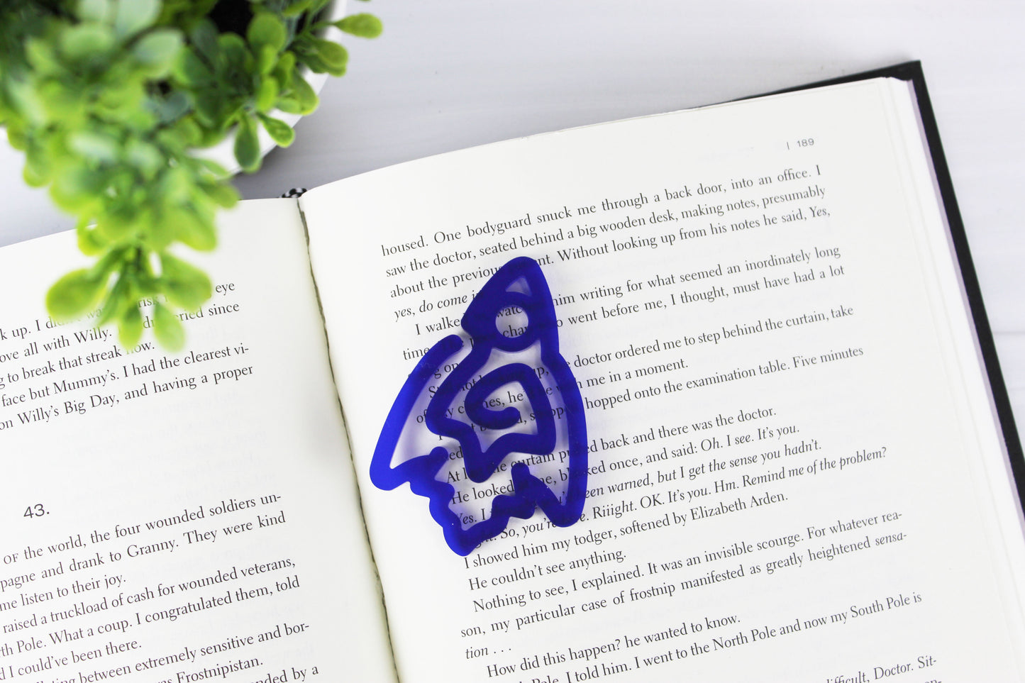 Custom Rocket Ship Shaped Bookmark