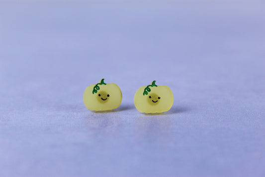 Glow-In-The-Dark Pumpkin Stud Earrings