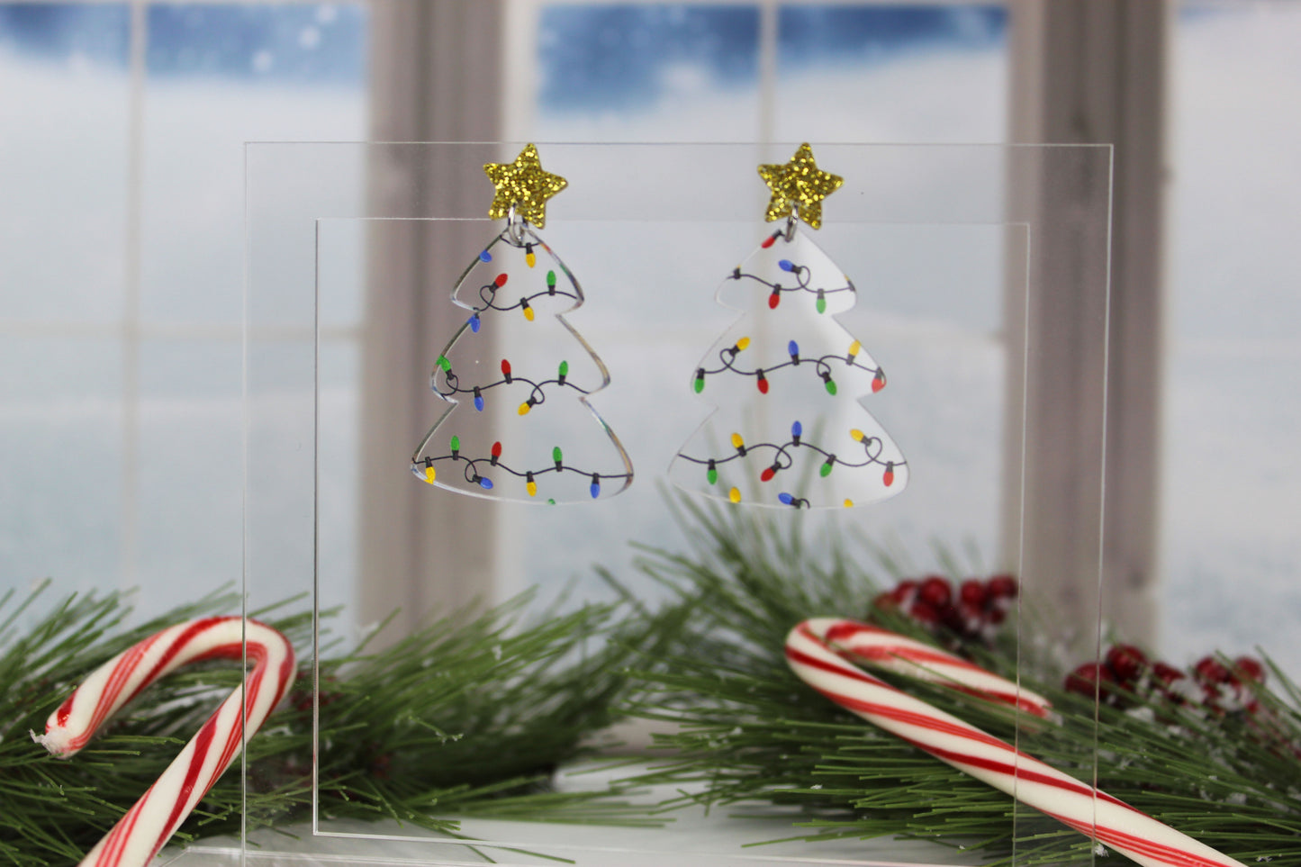 Christmas Light Dangle Earrings - Redesigned Shape