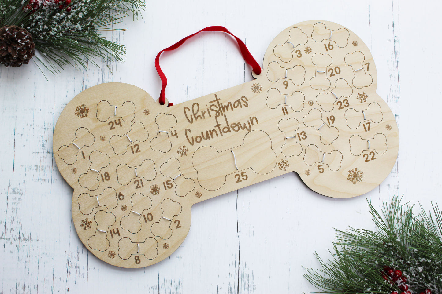 Bone Shaped Christmas Countdown