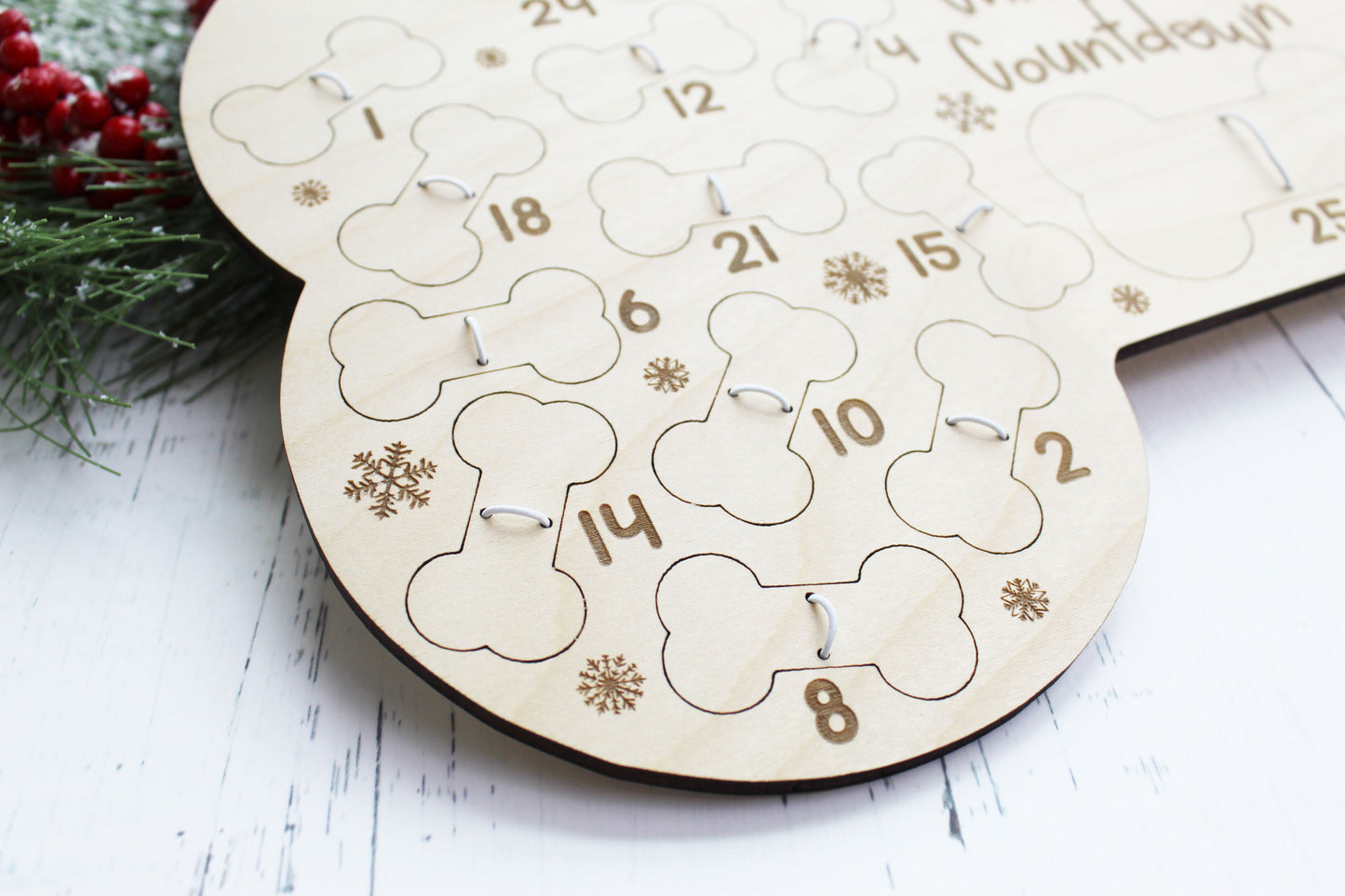 Bone Shaped Christmas Countdown