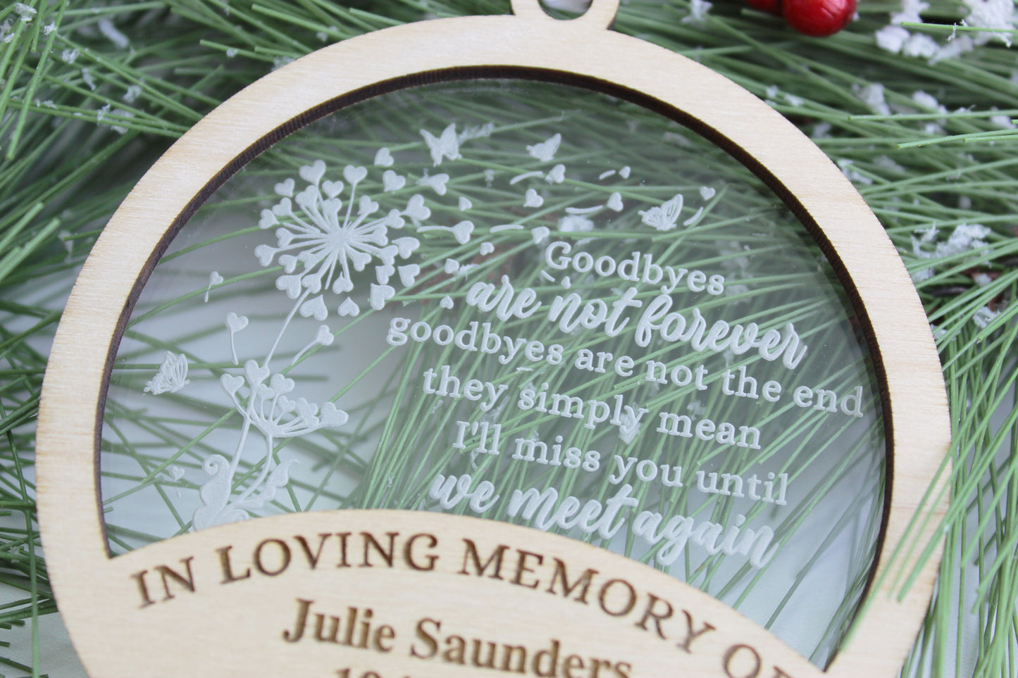 Personalized Butterfly Memorial Ornament