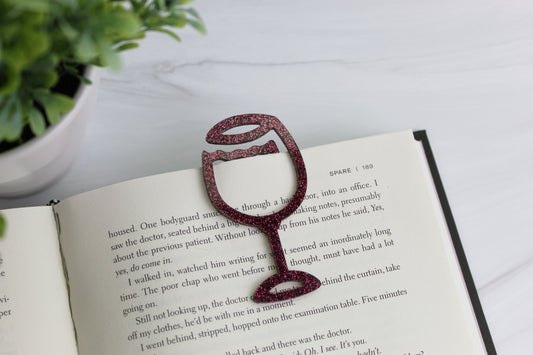 Custom Wine Glass Shaped Bookmark