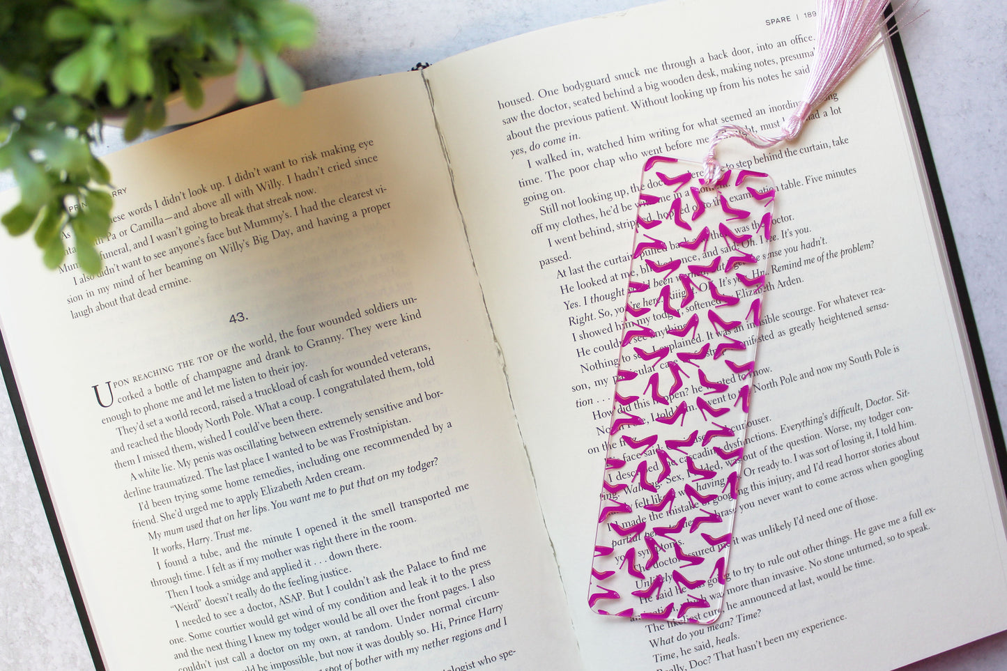 Pink High Heel Bookmark