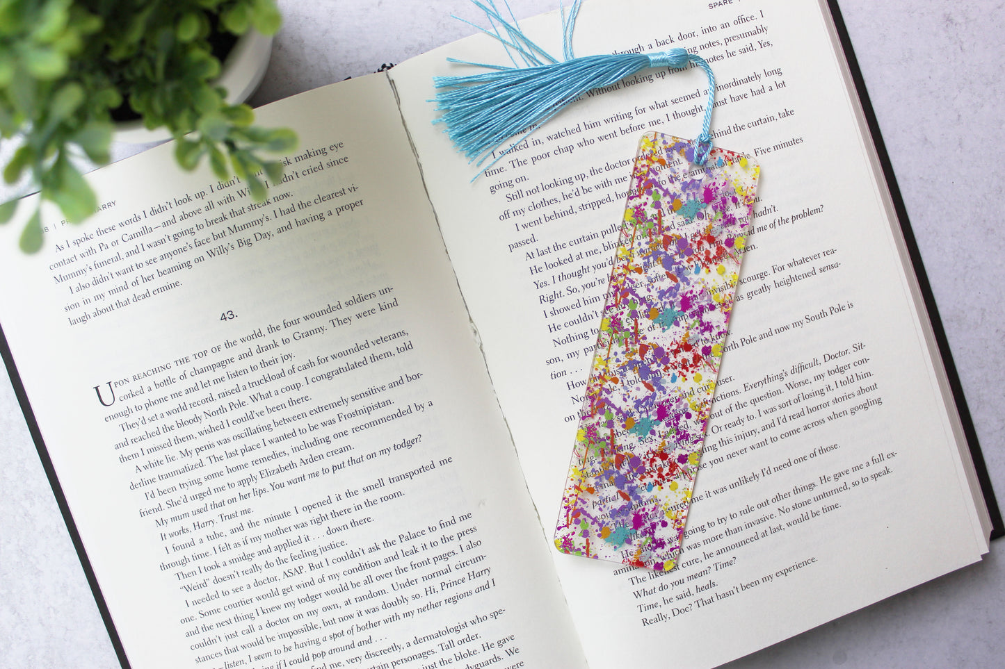 Paint Splatter Bookmark