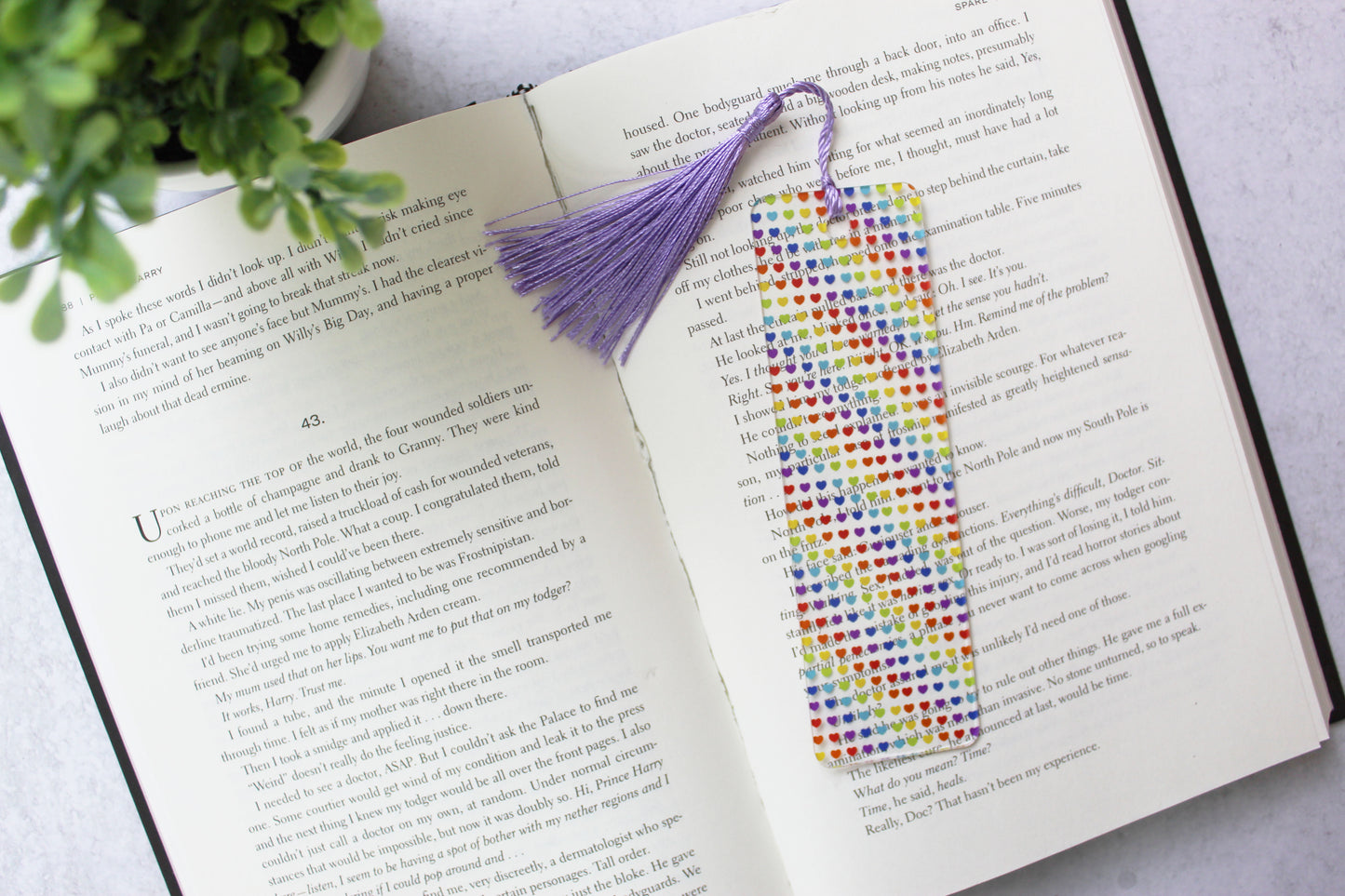Rainbow Hearts Bookmark