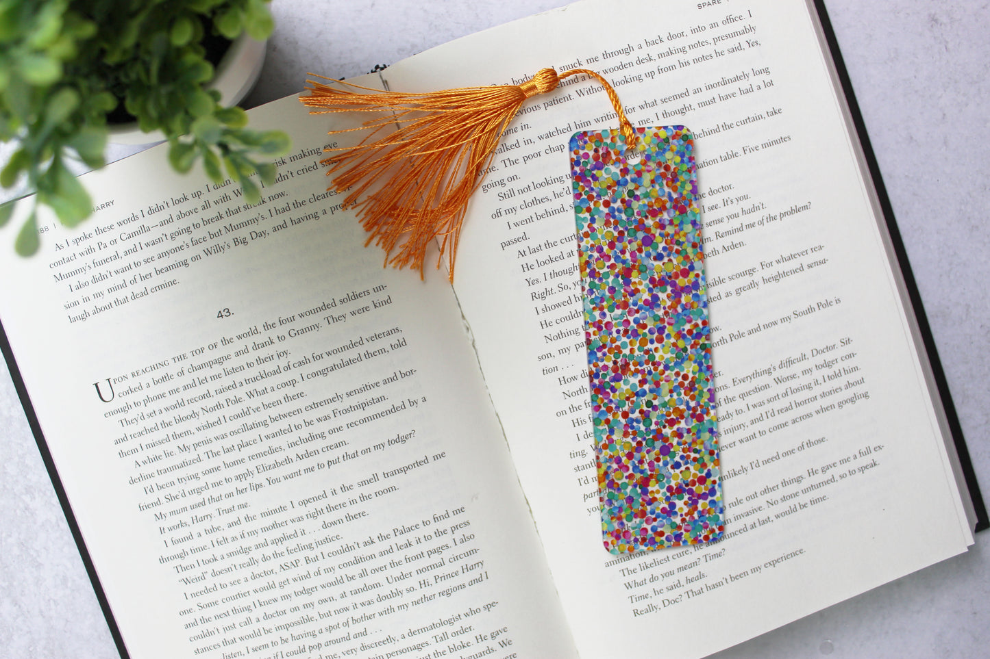 Rainbow Dots Bookmark