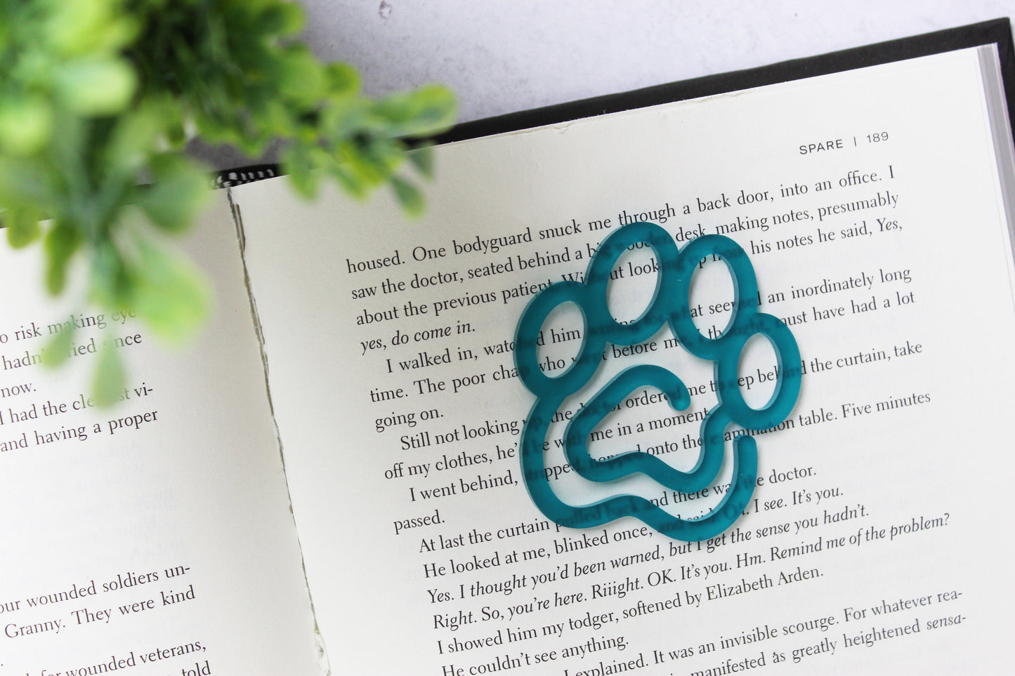 Custom Paw Print Shaped Bookmark