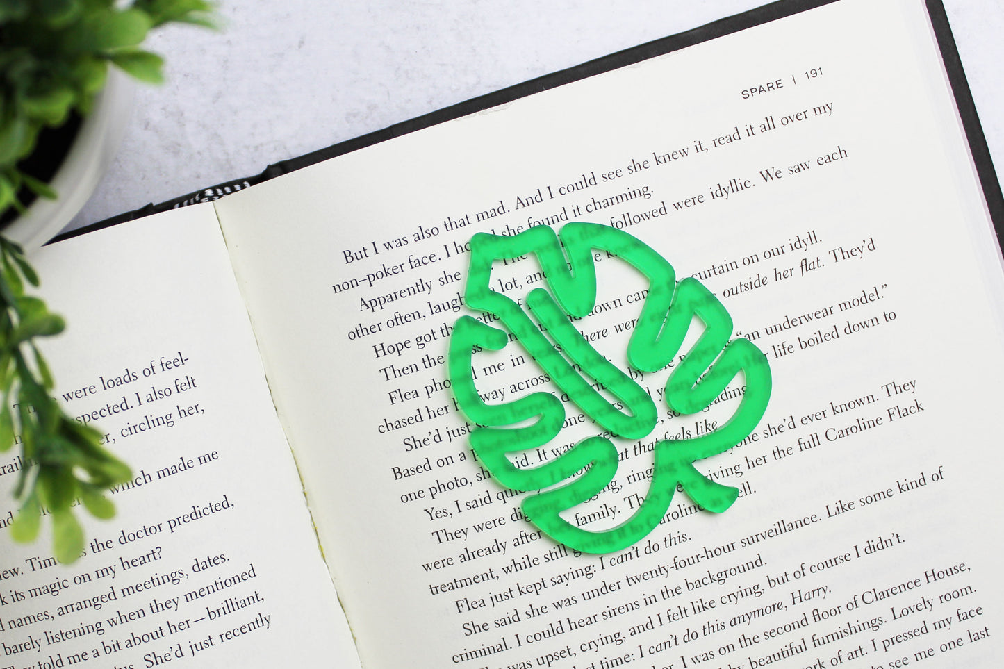 Custom Monstera Leaf Shaped Bookmark