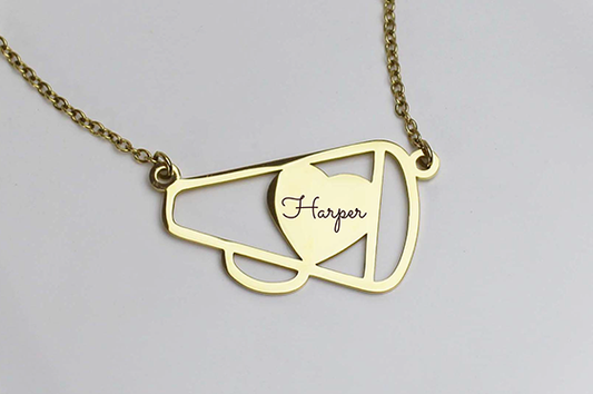 Personalized Megaphone Necklace