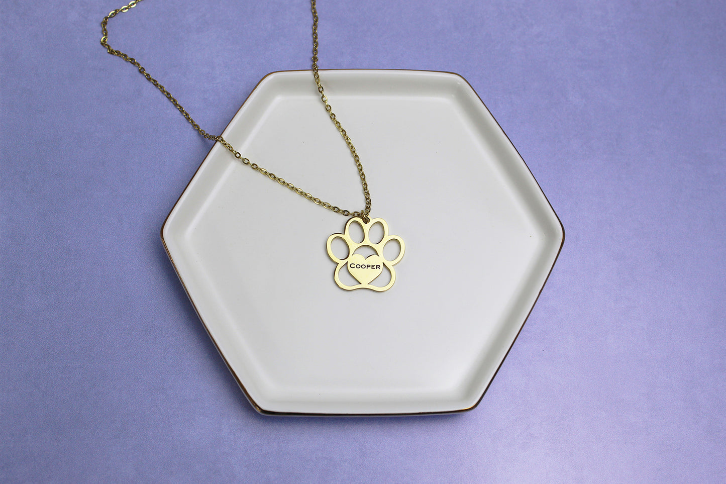 Personalized Paw Print Necklace