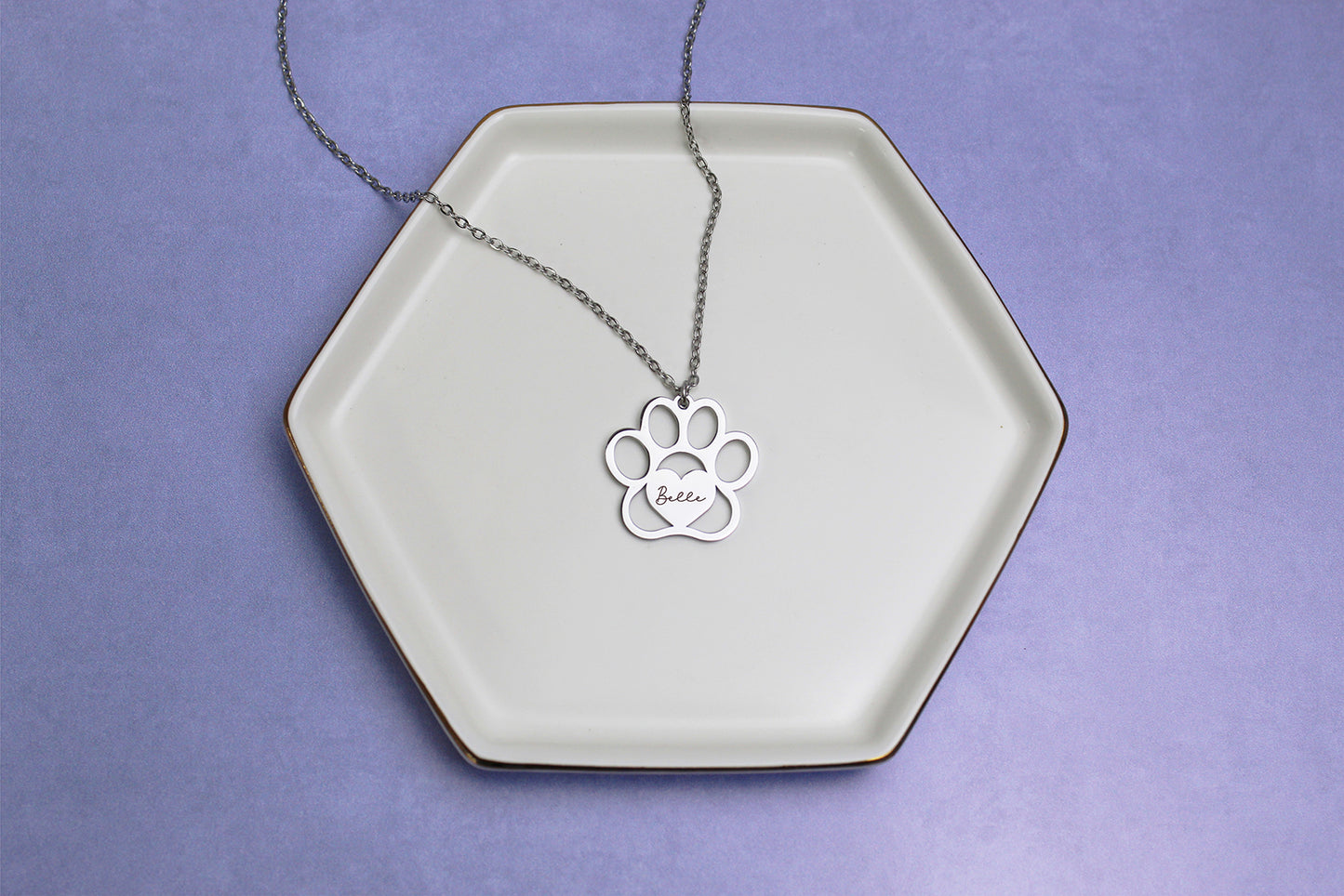 Personalized Paw Print Necklace