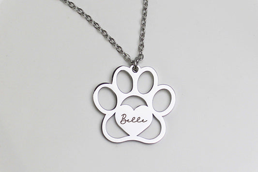 Personalized Paw Print Necklace