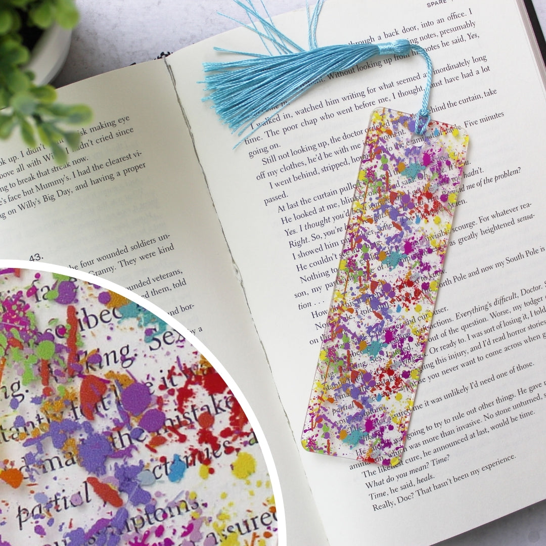 Paint Splatter Bookmark