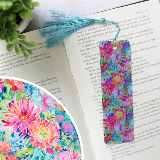 Preppy Floral Bookmark