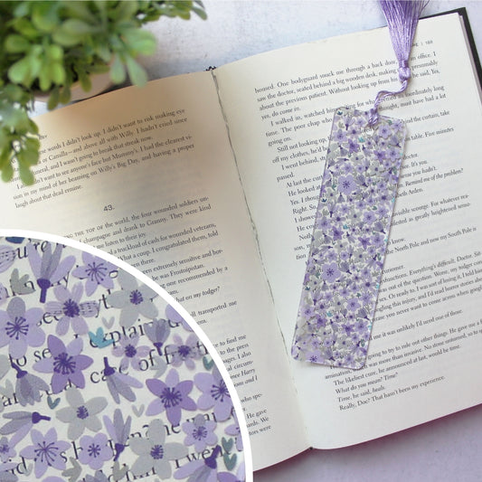 Purple Floral Bookmark