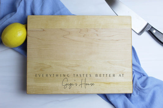 Personalized Everything Taste Better Cutting Board