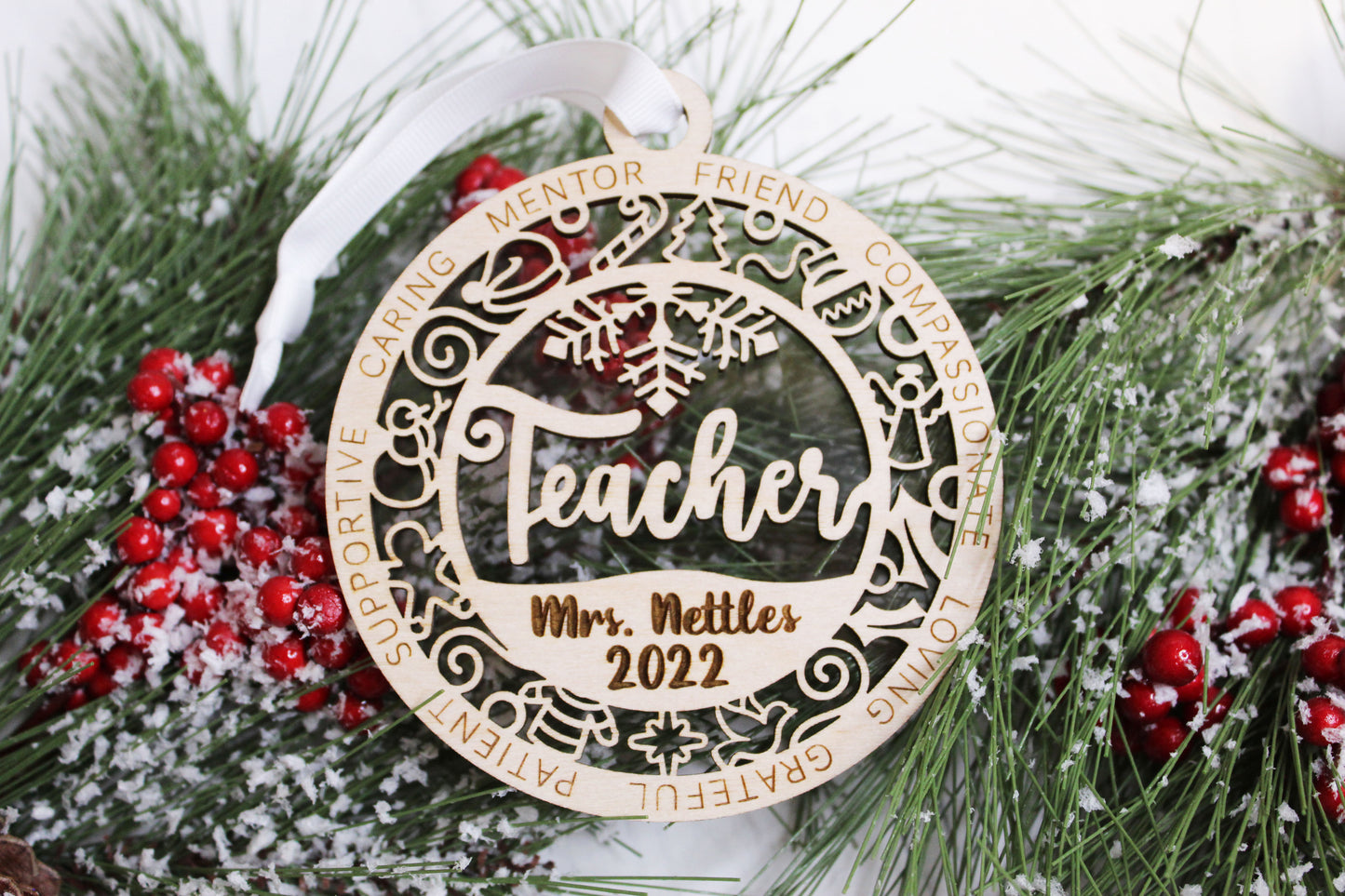 Personalized Teacher Ornament