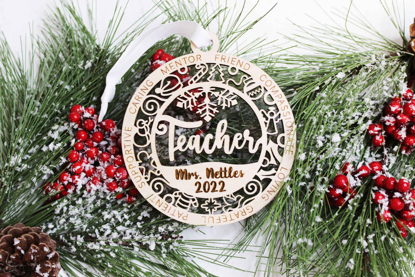 Personalized Teacher Ornament