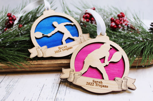 Personalized Tennis Ornament