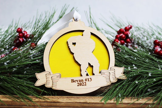 Personalized Hockey Ornament