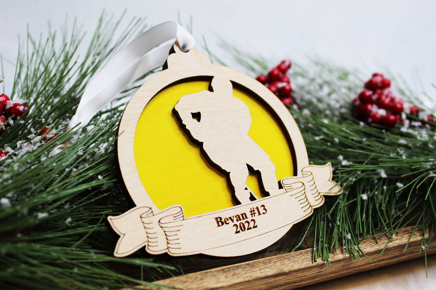 Personalized Hockey Ornament