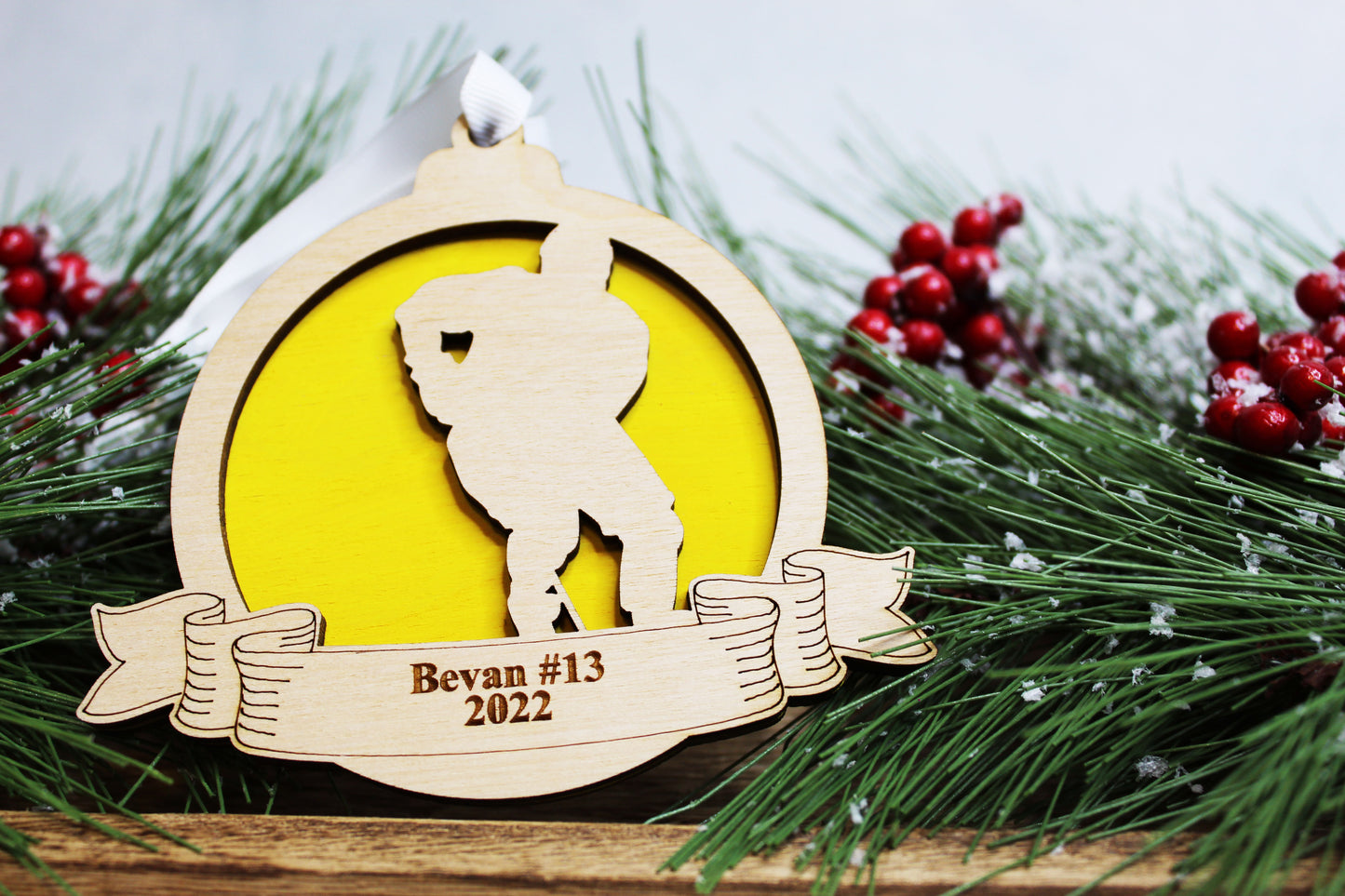 Personalized Hockey Ornament