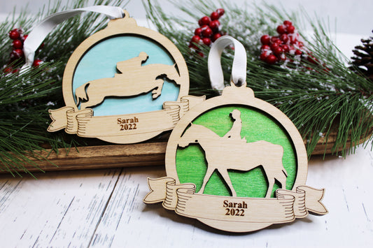 Personalized Equestrian and Horse Back Riding Ornament
