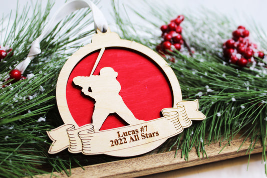 Personalized Baseball Ornament