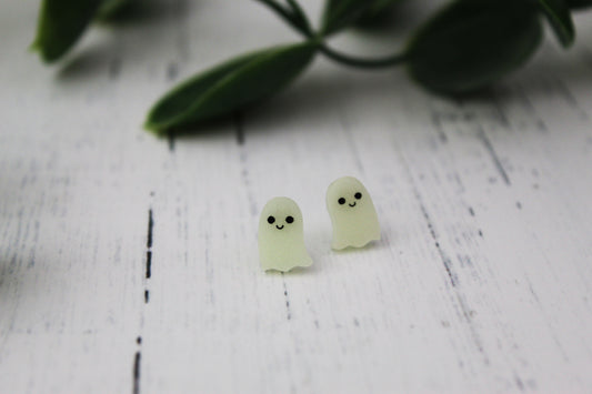 Glow-In-The-Dark  Ghost Stud Earrings