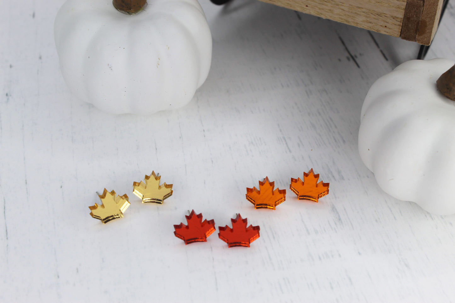 Maple Leaf Stud Earrings