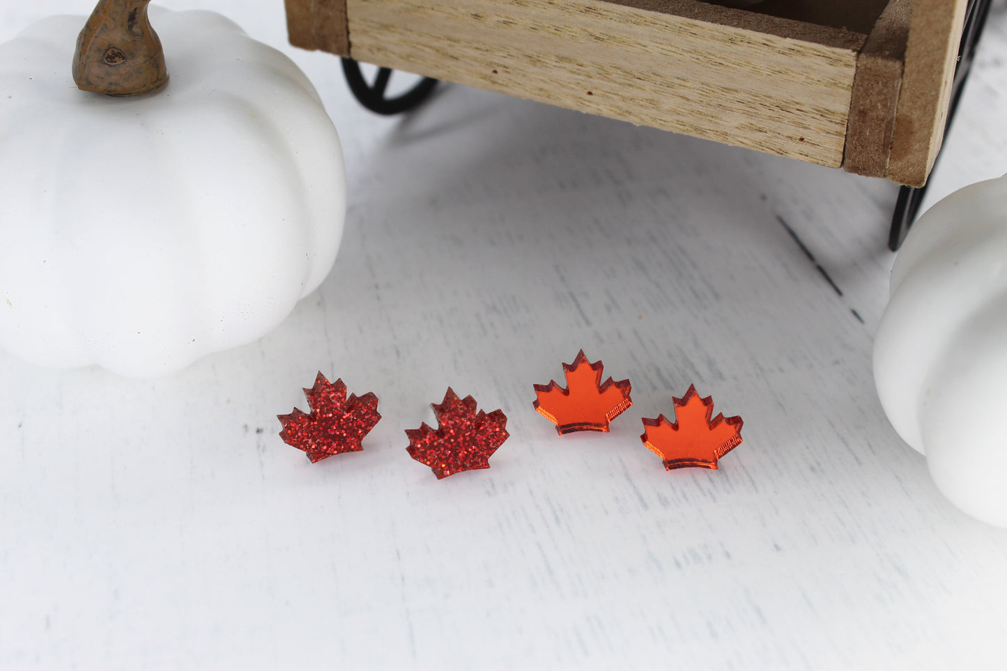 Maple Leaf Stud Earrings