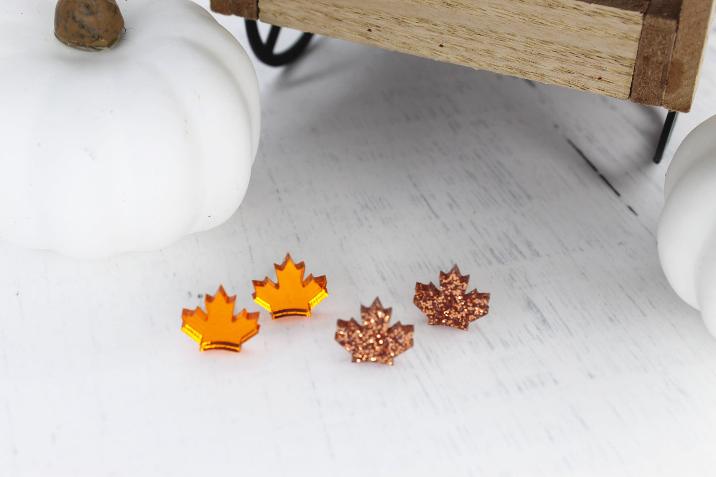 Maple Leaf Stud Earrings