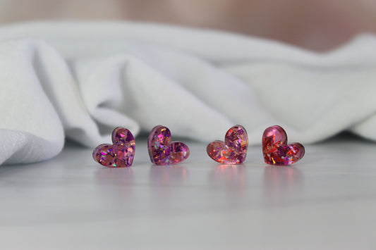 Confetti Heart Stud Earrings