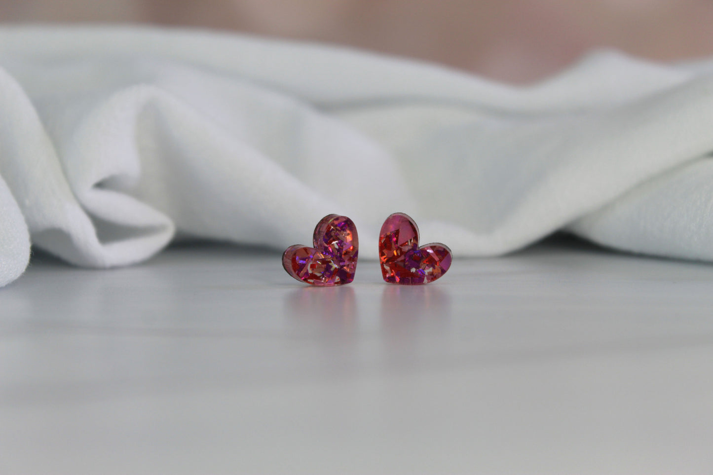 Confetti Heart Stud Earrings