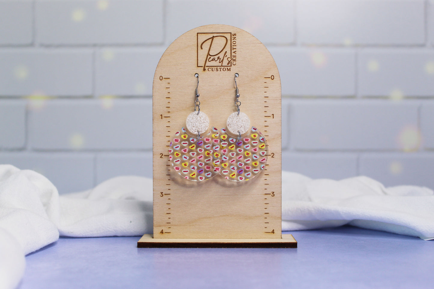 Conversation Heart Dangle Earrings