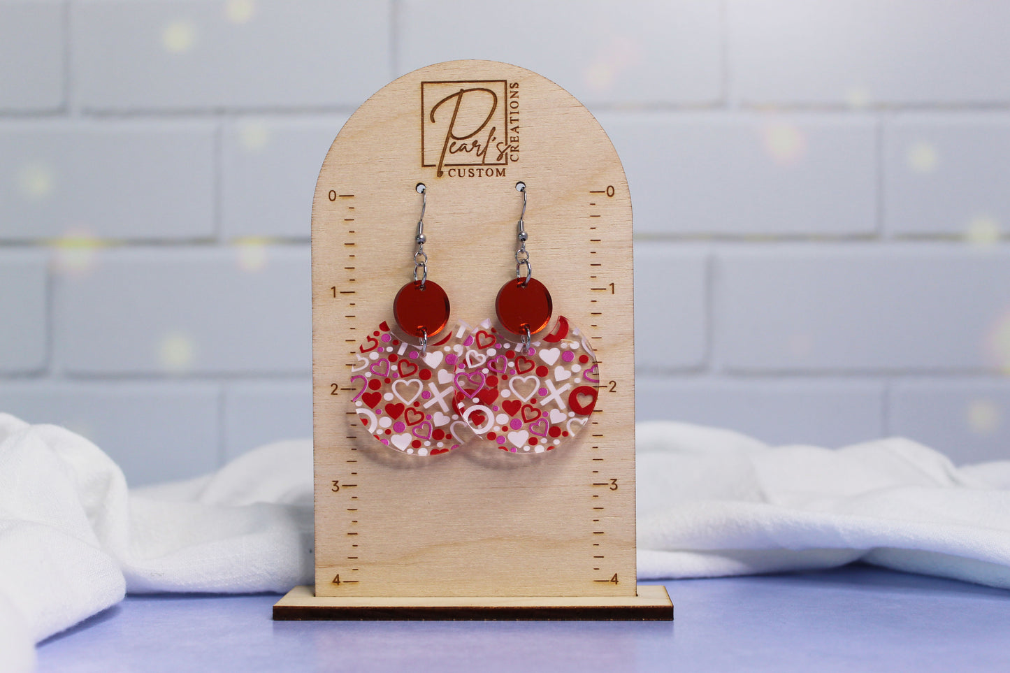 Xs, Os and Heart Dangle Earrings